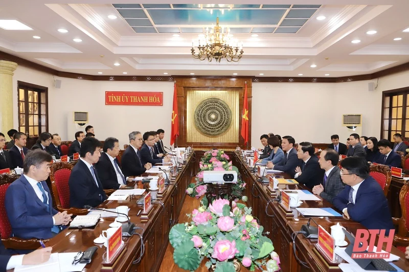 Ngài Yamada Takio, Đại sứ đặc mệnh toàn quyền Nhật Bản tại Việt Nam thăm và làm việc tại tỉnh Thanh Hóa