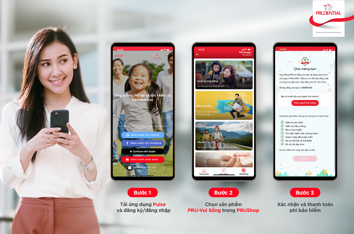Prudential ra mắt giải pháp bảo hiểm trực tuyến “PRU - Vui sống”