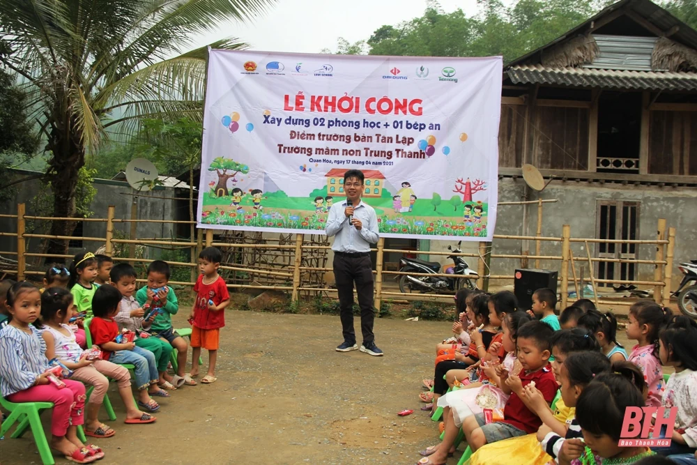 CLB “Vì trẻ em vùng cao” khởi công xây dựng 2 điểm trường tại Quan Hóa