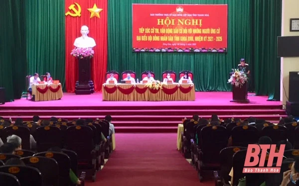 Ứng cử viên đại biểu HĐND tỉnh tiếp xúc cử tri huyện Đông Sơn
