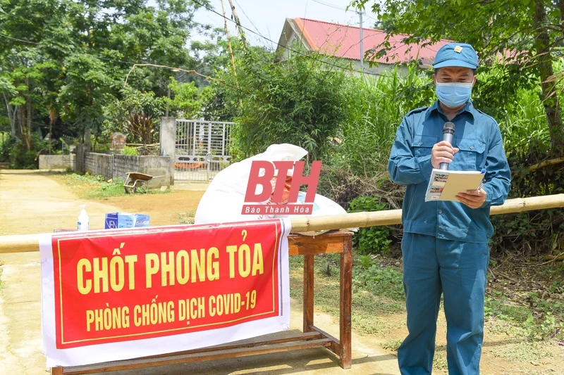 Thanh Hóa phong tỏa các hộ dân gần nhà bệnh nhân dương tính với SARS-COV-2 tại Ngọc Lặc