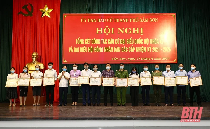 TP Sầm Sơn tổng kết công tác bầu cử đại biểu Quốc hội khóa XV và đại biểu HĐND các cấp nhiệm kỳ 2021-2026