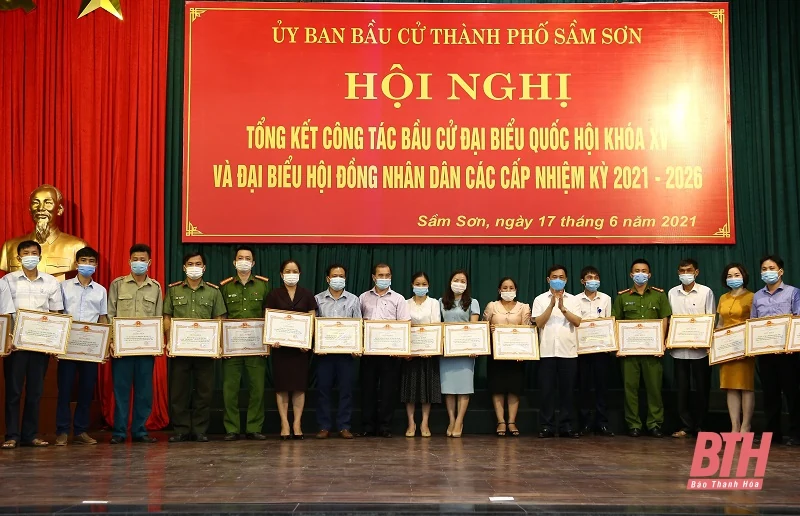 TP Sầm Sơn tổng kết công tác bầu cử đại biểu Quốc hội khóa XV và đại biểu HĐND các cấp nhiệm kỳ 2021-2026