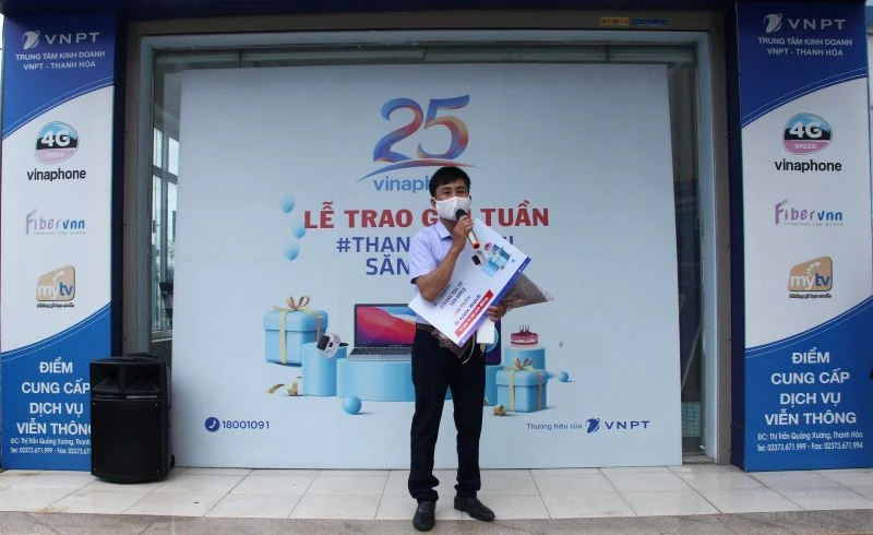 VNPT Thanh Hóa trao thưởng chương trình khuyến mại “Thank you, 25 - săn Apple”
