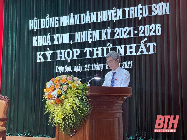 Bí thư Huyện ủy Mai Nhữ Thắng được bầu giữ chức Chủ tịch HĐND huyện Triệu Sơn khóa XVIII, nhiệm kỳ 2021-2026