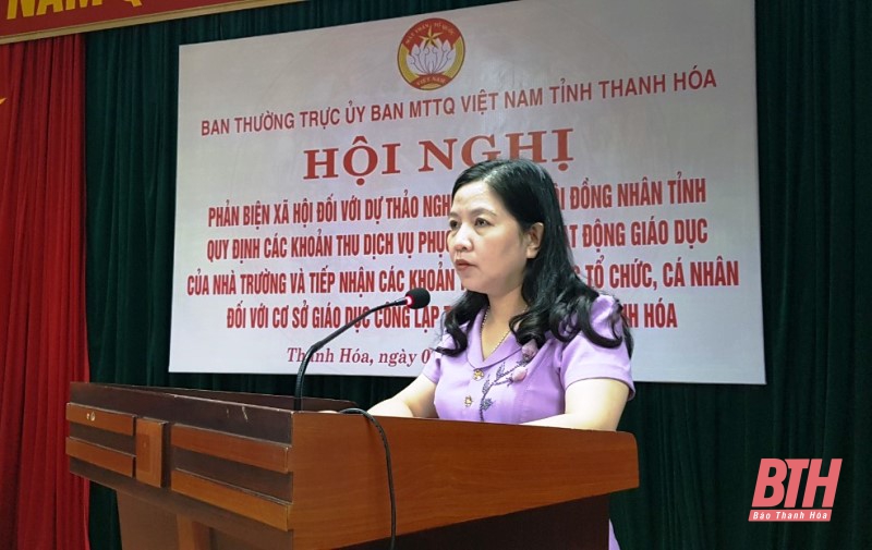 Phản biện xã hội với Dự thảo Nghị quyết của HĐND tỉnh quy định các khoản thu dịch vụ đối với các cơ sở giáo dục công lập