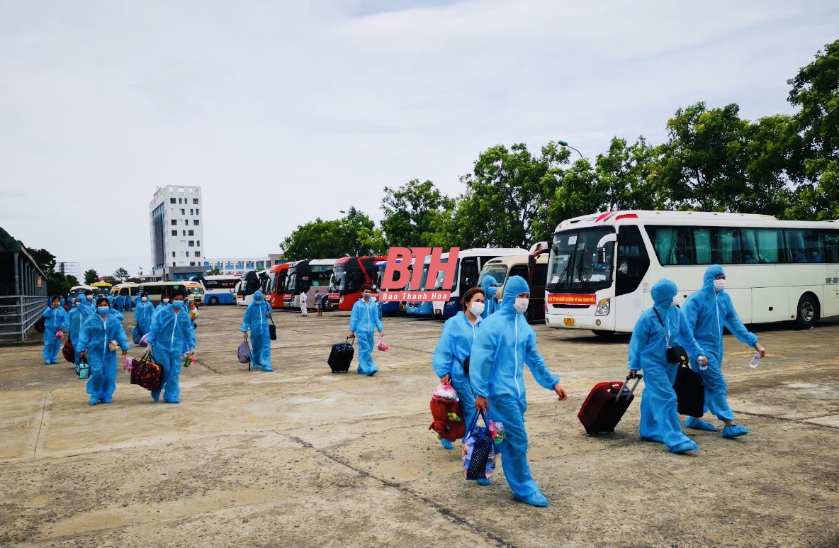 Thanh Hóa tiếp nhận 641 công dân trở về từ tỉnh Bắc Giang