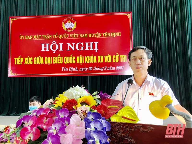 Đại biểu Quốc hội khóa XV tiếp xúc cử tri huyện Yên Định và Nga Sơn
