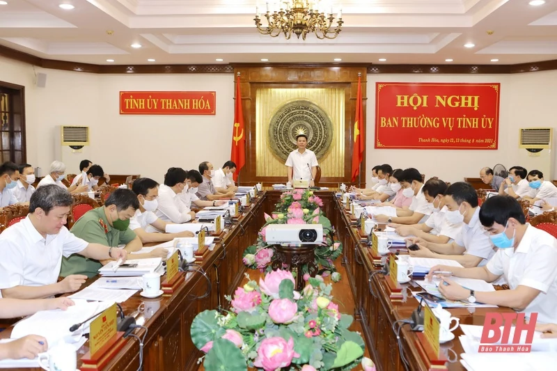 Ban Thường vụ Tỉnh ủy Thanh Hóa thảo luận, quyết định nhiều nội dung cơ chế, chính sách liên quan đến sự phát triển của tỉnh