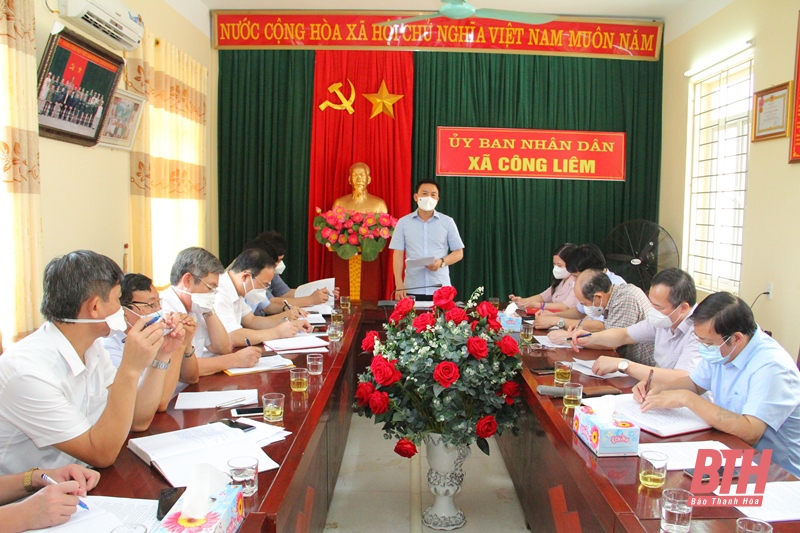Đồng chí Bí thư Tỉnh ủy, Chủ tịch HĐND tỉnh Đỗ Trọng Hưng kiểm tra công tác phòng, chống dịch COVID-19 tại huyện Nông Cống