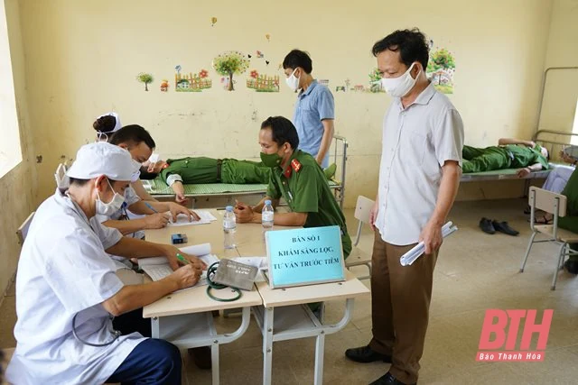 Huyện Triệu Sơn tổ chức tiêm vắc - xin phòng COVID-19 đợt 3