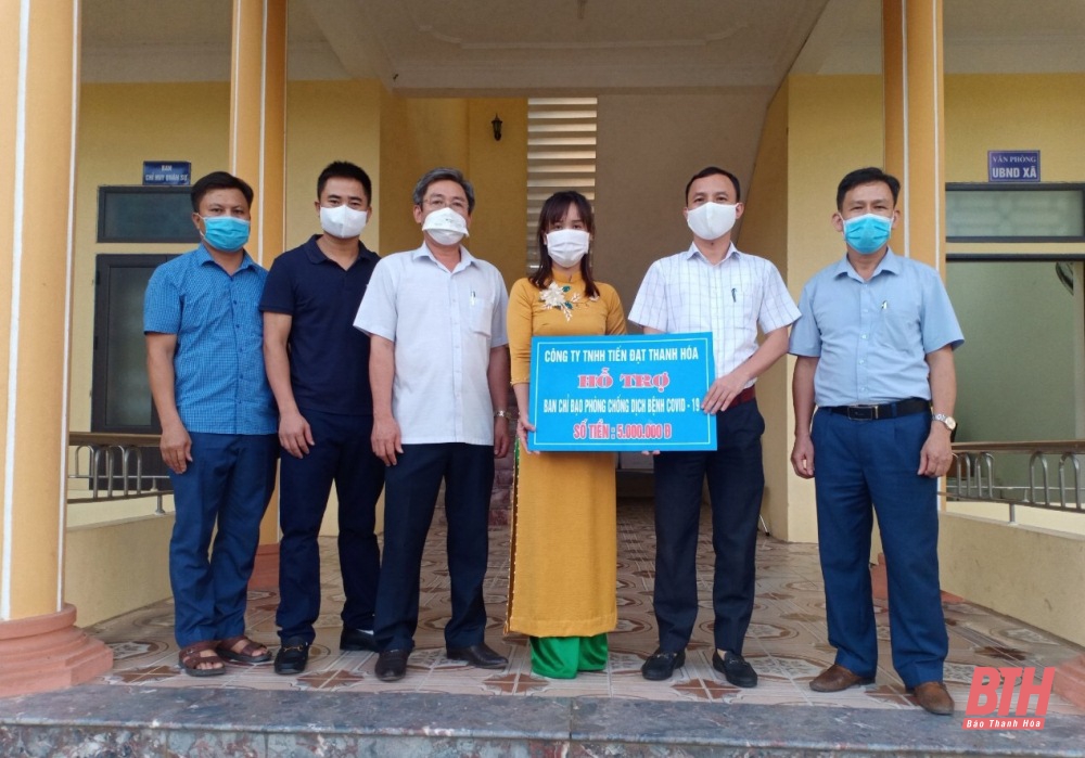 Hỗ trợ Ban Chỉ đạo phòng, chống dịch COVID-19 các xã trên địa bàn huyện Nông Cống 35 triệu đồng