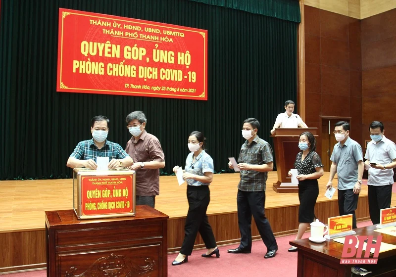 TP Thanh Hóa phát động quyên góp, ủng hộ phòng, chống dịch COVID-19