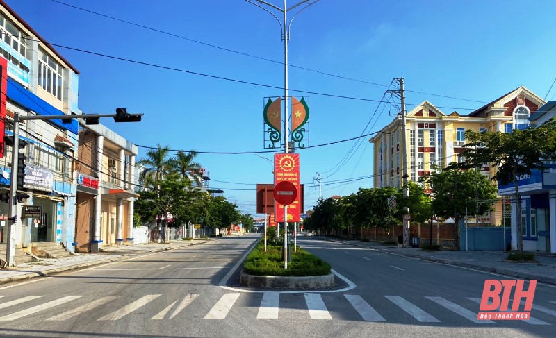 Huyện Hậu Lộc ngày đầu thực hiện giãn cách xã hội