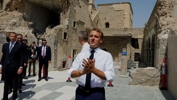 Tổng thống Pháp Emmanuel Macron thăm thành trì cũ của IS ở Iraq