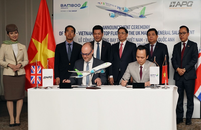 Bamboo Airways công bố đường bay thẳng Việt Nam - Anh và ra mắt tổng đại lý tại Anh