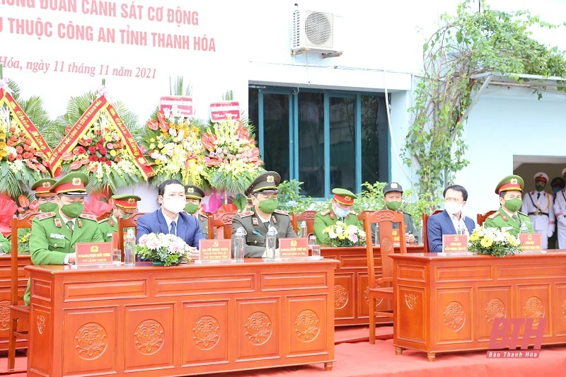 Công bố Quyết định thành lập Trung đoàn Cảnh sát cơ động dự bị chiến đấu thuộc Công an tỉnh Thanh Hóa