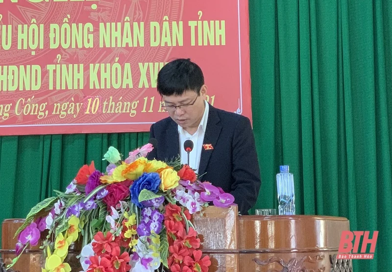 Tổ đại biểu HĐND tỉnh tiếp xúc cử tri huyện Nông Cống