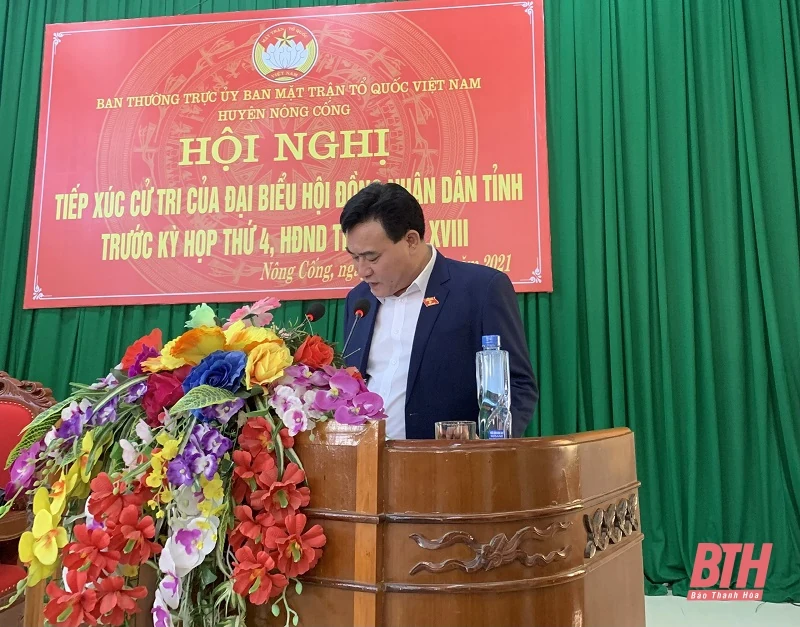 Tổ đại biểu HĐND tỉnh tiếp xúc cử tri huyện Nông Cống