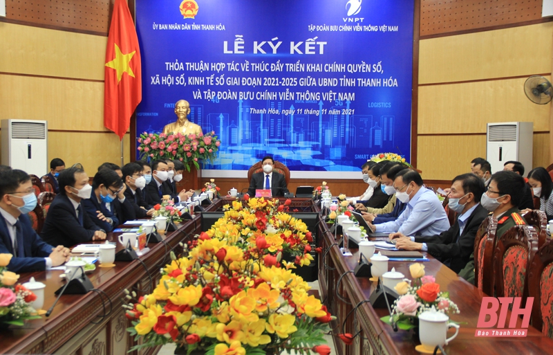Ký kết thỏa thuận hợp tác giữa UBND tỉnh Thanh Hóa và Tập đoàn VNPT về thúc đẩy triển khai chính quyền số, xã hội số, kinh tế số
