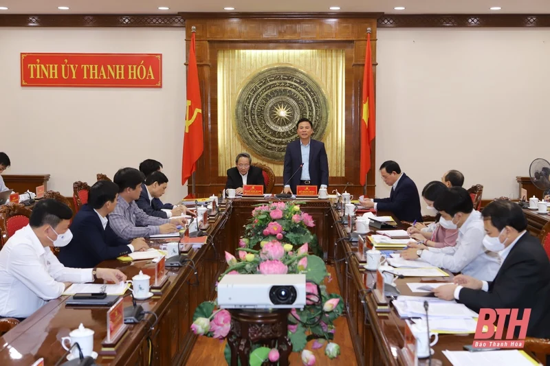 Đoàn khảo sát của Ban Chỉ đạo Trung ương làm việc với tỉnh Thanh Hóa về thực hiện quản lý biên chế