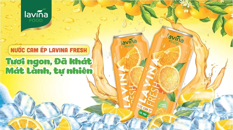 Nước cam ép Lavina Fresh 100% tự nhiên giúp tăng cường sức khỏe