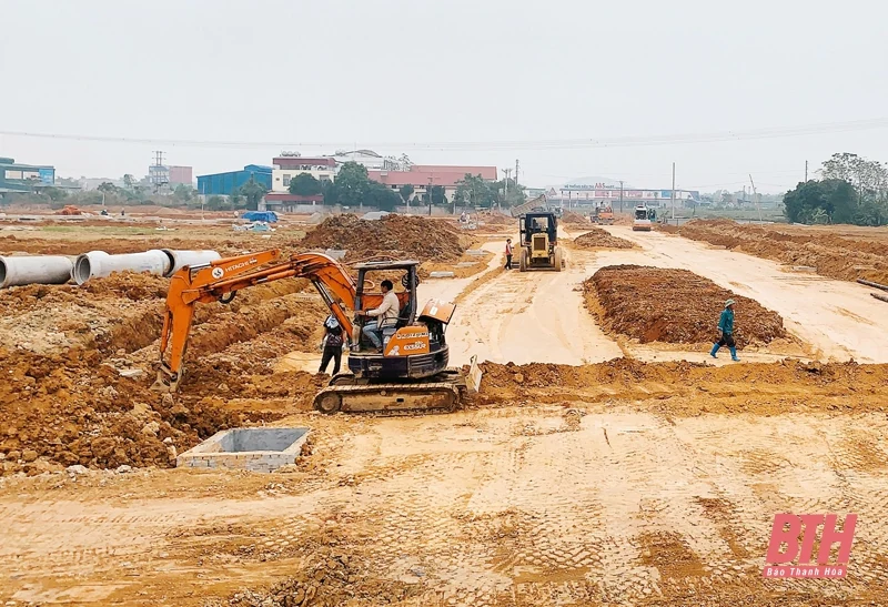 Đẩy nhanh tiến độ thi công hoàn thiện hạ tầng khu đô thị TNR Stars Lam Sơn