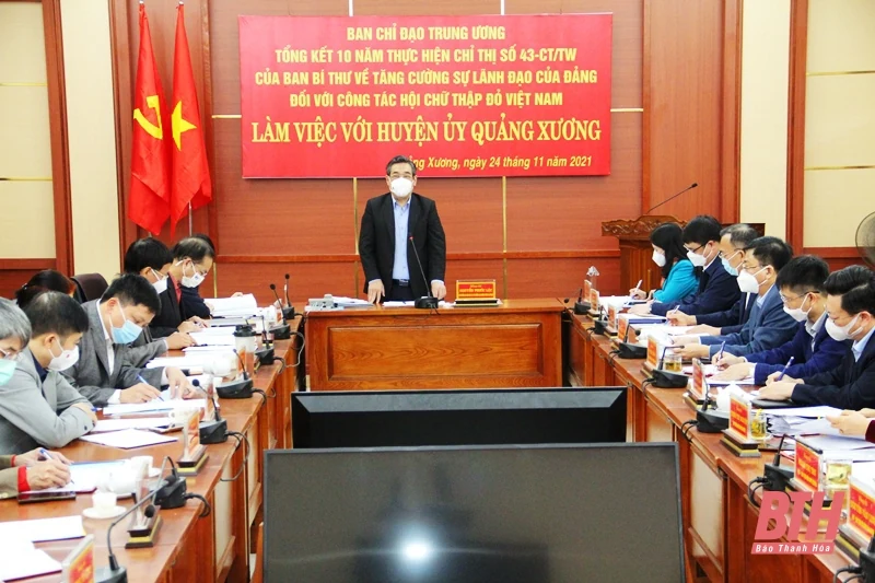 Kiểm tra việc thực hiện Chỉ thị số 43-CT/TW của Ban Bí thư Trung ương (khóa X) tại huyện Quảng Xương