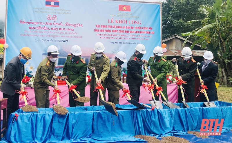 Xây dựng trụ sở làm việc cho công an các bản giáp biên giới thuộc tỉnh Hủa Phăn