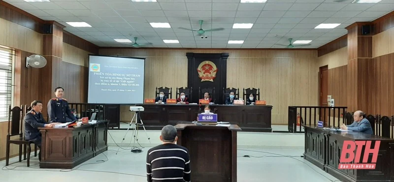 Viện trưởng Viện kiểm sát nhân dân tỉnh Thanh Hóa trực tiếp thực hành quyền công tố, kiểm sát xét xử sơ thẩm vụ án trọng điểm “Giết người”