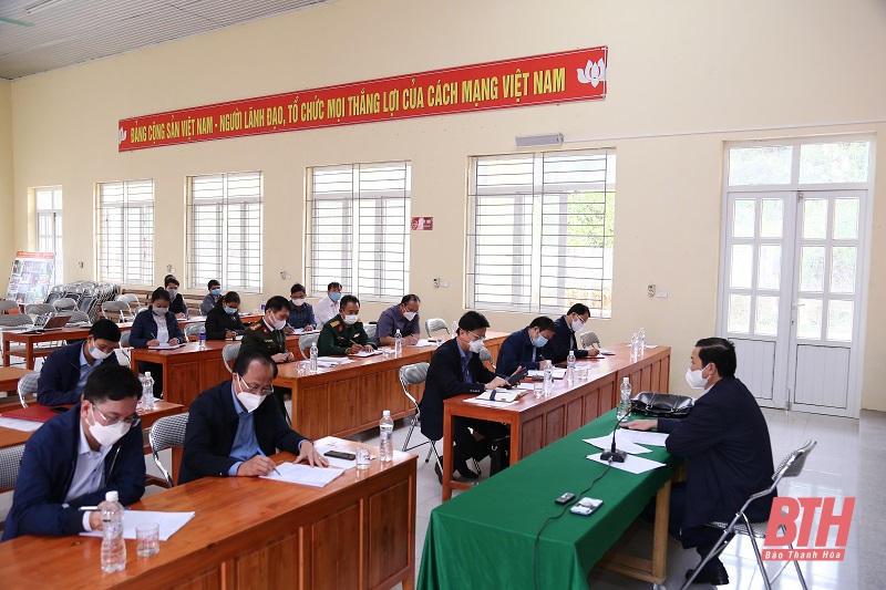 Chủ tịch UBND tỉnh Đỗ Minh Tuấn kiểm tra, chỉ đạo công tác phòng, chống dịch tại huyện Thường Xuân và Thọ Xuân