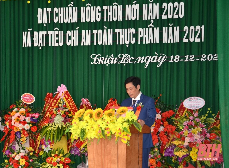 Xã Triệu Lộc đón nhận Quyết định công nhận xã đạt chuẩn thôn mới