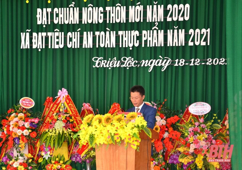 Xã Triệu Lộc đón nhận Quyết định công nhận xã đạt chuẩn thôn mới
