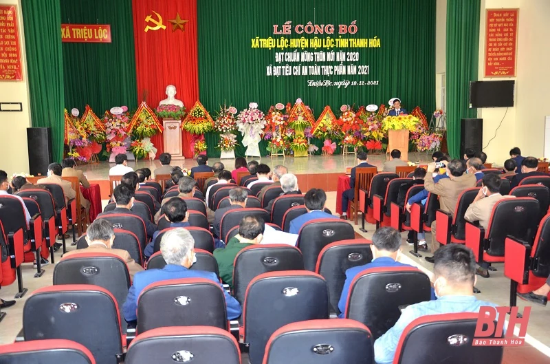 Xã Triệu Lộc đón nhận Quyết định công nhận xã đạt chuẩn thôn mới
