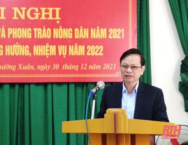 Hội Nông dân huyện Thường Xuân tổng kết hoạt động Hội năm 2021, triển khai nhiệm vụ 2022