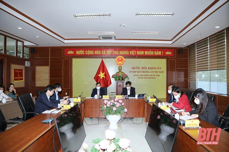 Đoàn ĐBQH tỉnh Thanh Hóa thảo luận các dự án luật và chủ trương đầu tư Dự án xây dựng công trình đường bộ cao tốc Bắc - Nam phía Đông giai đoạn 2021-2025