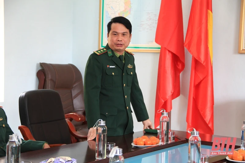 Sở TNMT Thanh Hóa thăm, tặng quà tết cán bộ , chiến sỹ Đồn Biên phòng Yên Khương