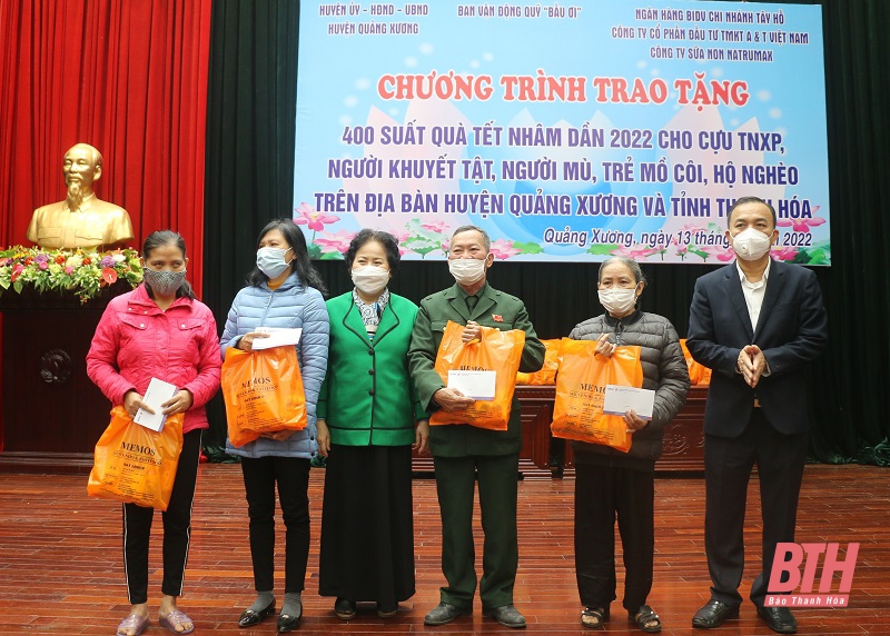 Quỹ Bầu ơi trao tặng 600 suất quà xuân nhân ái tại Thanh Hóa