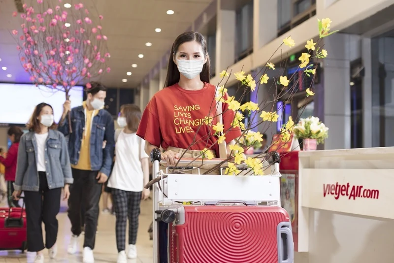 Mang tết đến mọi nhà , Vietjet vận chuyển mai, đào phục vụ nhu cầu hành khách