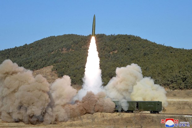 Ngoại trưởng Mỹ-Hàn điện đàm sau vụ phóng tên lửa của Triều Tiên