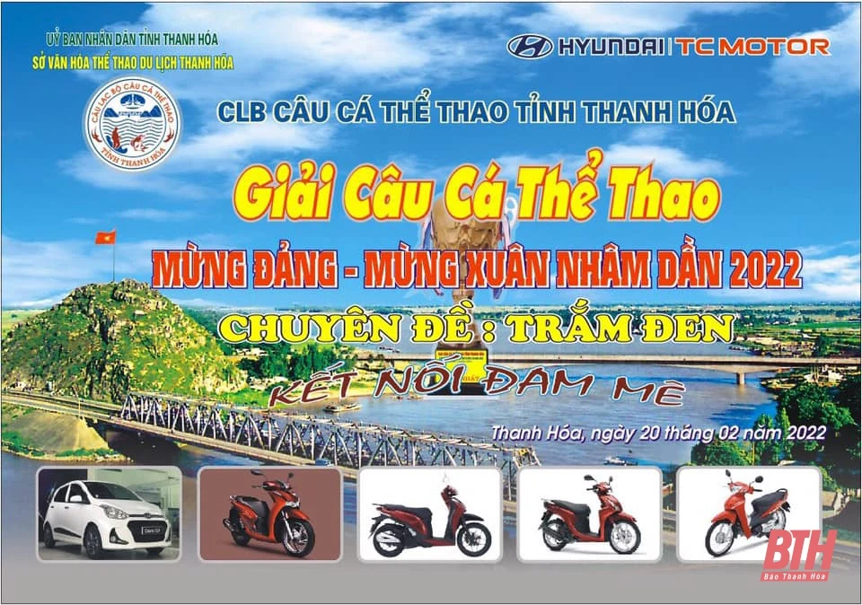 Nhiều giải thưởng hấp dẫn tại Giải câu cá thể thao “Mừng Đảng - Mừng xuân Nhâm Dần” 2022