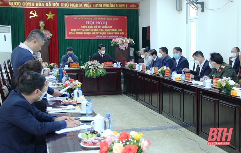Thẩm định TP Sầm Sơn hoàn thành nhiệm vụ xây dựng nông thôn mới