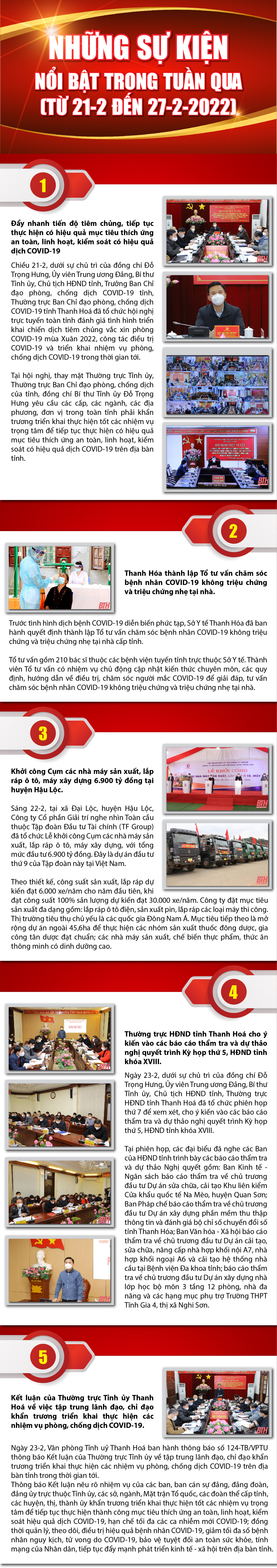 [Infographic] - Những sự kiện nổi bật tuần qua