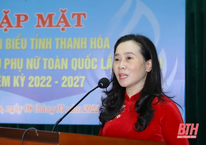 Phó Bí thư Thường trực Tỉnh ủy Lại Thế Nguyên chúc mừng Ngày Quốc tế Phụ nữ và gặp mặt đoàn đại biểu tỉnh Thanh Hóa dự Đại hội đại biểu phụ nữ toàn quốc lần thứ XIII