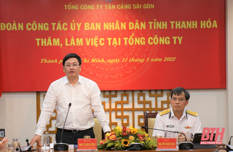 Đoàn công tác tỉnh Thanh Hóa thăm và làm việc tại Tổng Công ty Tân Cảng Sài Gòn