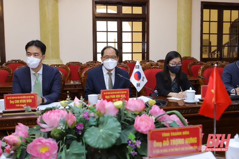 Bí thư Tỉnh ủy Đỗ Trọng Hưng tiếp, làm việc với Đại sứ Hàn Quốc tại Việt Nam và Trưởng các cơ quan Đại diện của Hàn Quốc