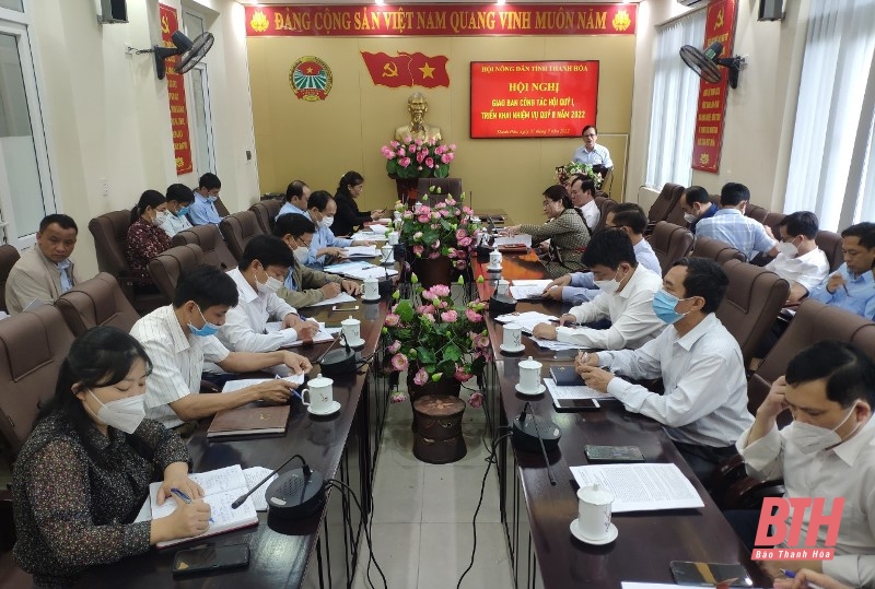 Hội Nông dân tỉnh Thanh Hóa giao ban công tác quý 1 triển khai nhiệm vụ quý 2-2022