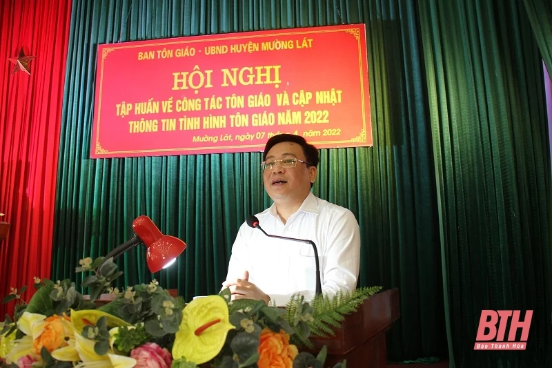 Tập huấn nghiệp vụ công tác tôn giáo và cập nhật thông tin công tác tôn giáo năm 2022