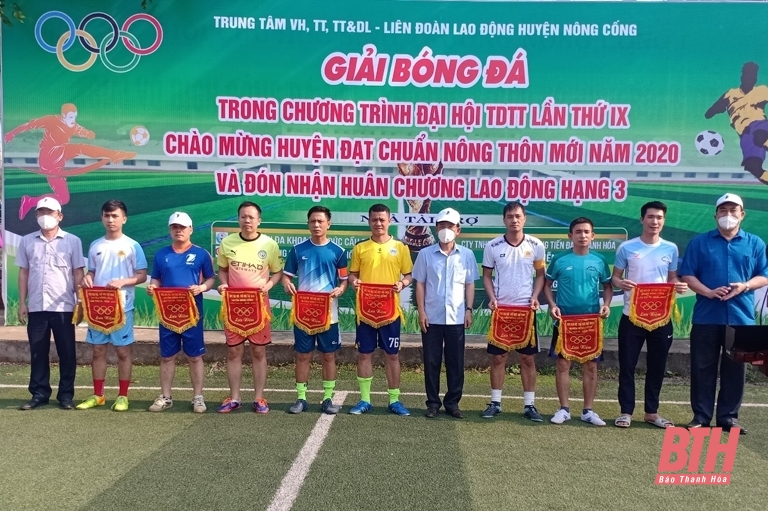 8 đội bóng tranh tài tại Giải bóng đá huyện Nông Cống năm 2022