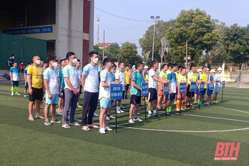 8 đội bóng tranh tài tại Giải bóng đá huyện Nông Cống năm 2022